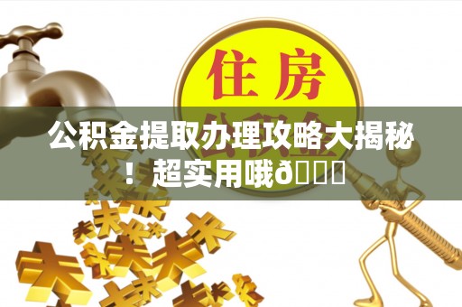 天峨公积金提取办理攻略大揭秘！超实用哦😉